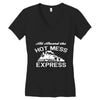 all aboard hot mess express train Women's V-Neck T-Shirt