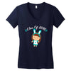 class o f 2018 cool girl Women's V-Neck T-Shirt