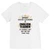 smart good looking english teacher profession V-Neck Tee