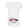 July Peeking Out Baby Girl Maternity Scoop Neck T-shirt