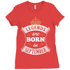 Legends Are Born In September Ladies Fitted T-Shirt