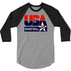 usa basketball logo 3/4 Sleeve Shirt