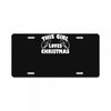 this girl loves christmas funny License Plate