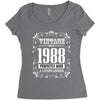 vintage made in 1988 perfectly aged a living legend Women's Triblend Scoop T-shirt