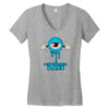 monster eye blue Women's V-Neck T-Shirt