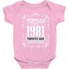 vintage made in 1981 perfectly aged a living legend Baby Bodysuit