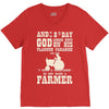 the 8th day god made farmers V-Neck Tee