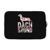 dachshund floral Laptop sleeve