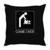 game over baby Throw Pillow