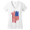 sa distress flag cool american Women's V-Neck T-Shirt