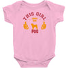 This Girl Loves Pug Baby Onesie