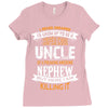 Super Cool Uncle Of A Freaking Awesome Nephew Ladies Fitted T-Shirt