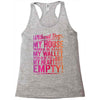 my heart is empty Racerback Tank