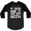 my indian name is runs with beer 3/4 Sleeve Shirt