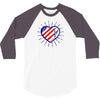 heart us flag 4th july fredom america usa 3/4 Sleeve Shirt