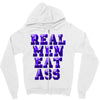 real men eat ass Zipper Hoodie