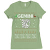 santa gemini christmas ugly t shirts Ladies Fitted T-Shirt