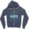 care about anime and two real people girls Zipper Hoodie