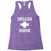 orgasm donor funny Racerback Tank