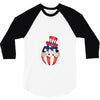 4th of July Peeking Baby Inside Egg 3/4 Sleeve Shirt