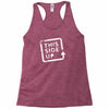this side up funny drinking Racerback Tank