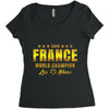 World Champion France 2018 Les Blues Women's Triblend Scoop T-shirt