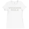 veggie rule Ladies Fitted T-Shirt