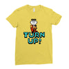 turn up Ladies Fitted T-Shirt