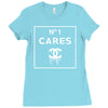 no1 cares Ladies Fitted T-Shirt