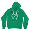 rock and roll throwing horns Unisex Hoodie