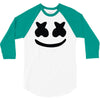 marshmello face 3/4 Sleeve Shirt