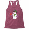 smiling snowman holding out christmas Racerback Tank