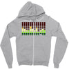 sound activated flashing light Zipper Hoodie