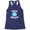 high roller 20 sided die Racerback Tank