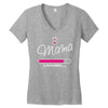 mama loading Women's V-Neck T-Shirt