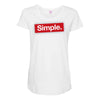 simple red Maternity Scoop Neck T-shirt
