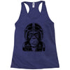 monkey in the motorcycle Racerback Tank