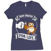 new owl best friend for life Ladies Fitted T-Shirt