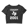 legends are born in 2001 hoodie 9 Crop Top