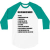 rules for dating my daughter shirt t shirt perfect father's gift 3/4 Sleeve Shirt