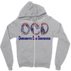 ocd obsessive cat disorder Zipper Hoodie