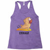 yoga pug exhale Racerback Tank