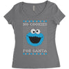 no cookies for santa Women's Triblend Scoop T-shirt