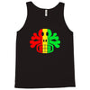 rasta skull and crossbones reggae dub club rave Tank Top