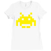 uomo 4 space invaders anni80 vintage videogames Ladies Fitted T-Shirt