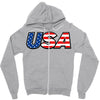 usa 3 Zipper Hoodie