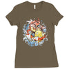 shining splash koi Ladies Fitted T-Shirt