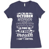 I Am An October Women Ladies Fitted T-Shirt