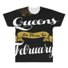 queens are born in february All Over Men's T-shirt