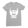 man beard funny mens Ladies Fitted T-Shirt